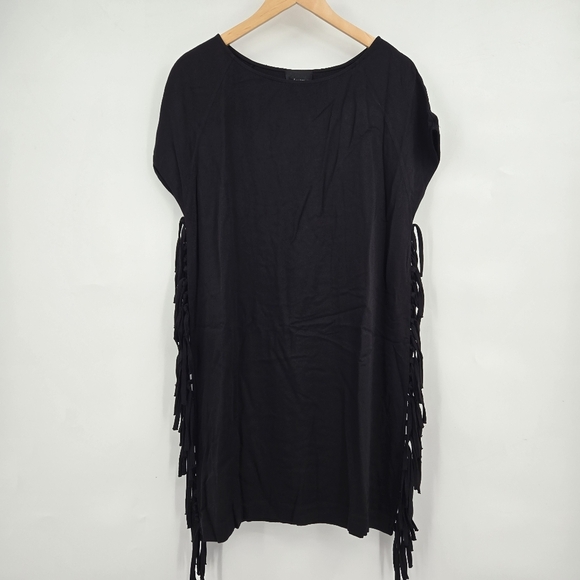 Little Black Fringe LUMIERE Dress SIZE:Large - Picture 1 of 8